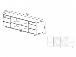 Комодино Moderno-2200 Ф1 в Магнитогорске - magnitogorsk.magazinmebel.ru | фото - изображение 3