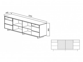 Комодино Moderno-2200 Ф4 в Магнитогорске - magnitogorsk.magazinmebel.ru | фото - изображение 4