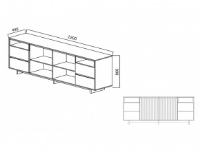 Комодино Moderno-2200 Ф5 в Магнитогорске - magnitogorsk.magazinmebel.ru | фото - изображение 4