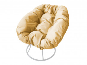 Кресло Пончик без ротанга бежевая подушка в Магнитогорске - magnitogorsk.magazinmebel.ru | фото