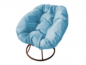 Кресло Пончик без ротанга голубая подушка в Магнитогорске - magnitogorsk.magazinmebel.ru | фото