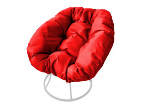 Кресло Пончик без ротанга красная подушка в Магнитогорске - magnitogorsk.magazinmebel.ru | фото