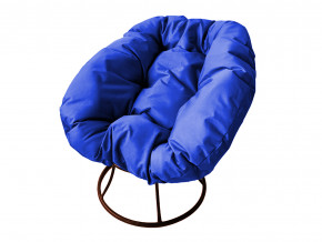 Кресло Пончик без ротанга синяя подушка в Магнитогорске - magnitogorsk.magazinmebel.ru | фото