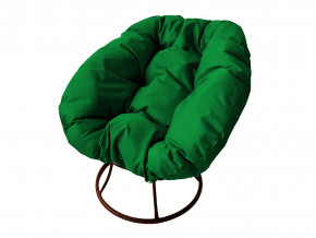 Кресло Пончик без ротанга зелёная подушка в Магнитогорске - magnitogorsk.magazinmebel.ru | фото