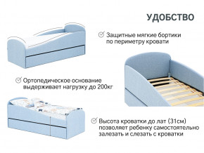 Кровать с ящиком Letmo небесный (рогожка) в Магнитогорске - magnitogorsk.magazinmebel.ru | фото - изображение 14