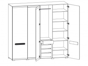 Шкаф 205-SZF2D2L/21/22 Ацтека белый в Магнитогорске - magnitogorsk.magazinmebel.ru | фото - изображение 2